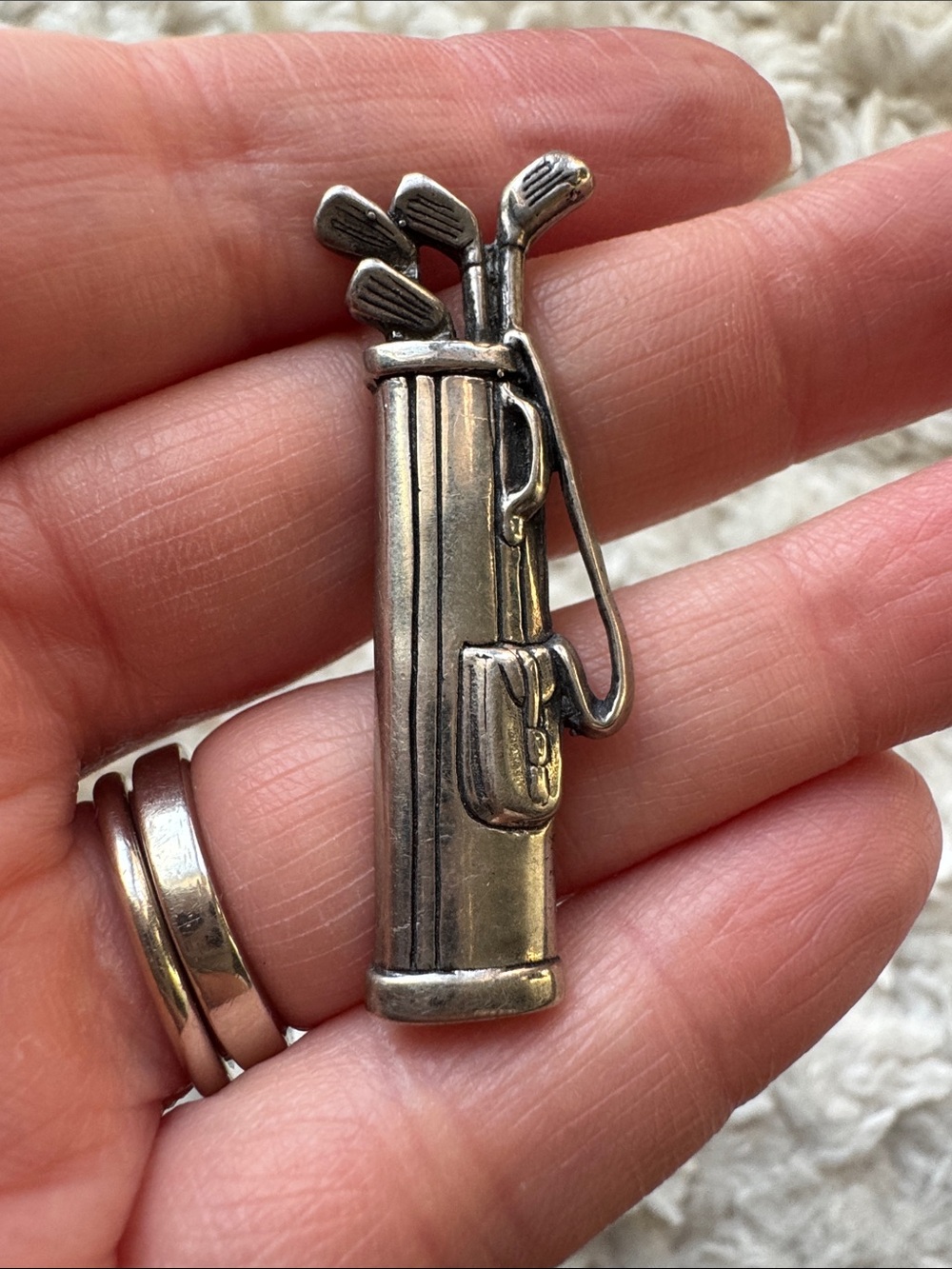 Sterling Silver Golf‎ Bag Brooch